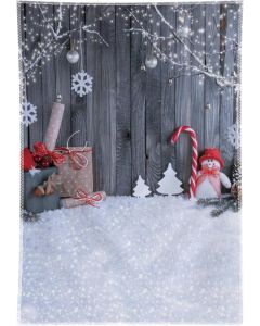 96X120inch Fabric Christmas Photography Backdrop Snowman Santa Wood Wall Background Xmas Tapestry Winter Holiday Party Supplies Banner Decoration Photo Studio Prop Gifts Idea