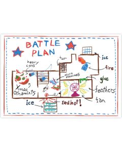 Allenjoy 84" x 59" Battle Plan Backdrop for Retro 90s Christmas Home Alone Birthday Party Supplies Decoration Classic Xmas Movie Home Wall Decor Photo Booth Props Background
