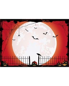 7x5ft Red Halloween Photo Backdrop for Parties Large Pumpkin Patch Moon Picture Photography Background Kids Wall Banner Photobooth Witch Haunted House Decorations Festival Tapestry