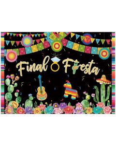 Allenjoy 7x5ft Final Fiesta Bachelorette Party Decorations Backdrop for Girl Woman Mexican Tropical Hawaiian Theme Nights Bridal Shower Hen Do Supplies Banner Photography Background Photo Booth Props